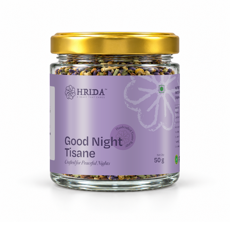 HRIDA Good Night Tisane, 50 g jar